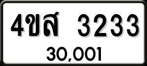 ทะเบียนรถ 4ขส 3233 ผลรวม 24