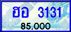 ทะเบียนรถ ฮอ 3131 ผลรวม 19